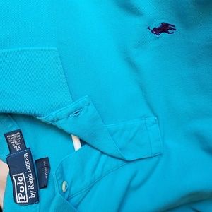 POLO RALPH LAUREN BLUE PURPLE LOGO XL MEN'S POLO SHIRT